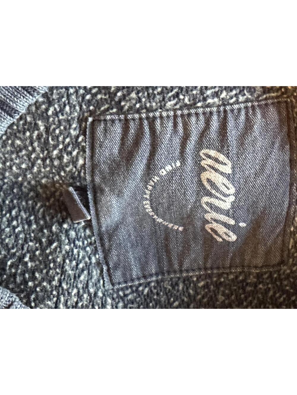 Aerie "Checked Out" Graphic Sweatshirt, Navy Blue. XS - Picture 4 of 4